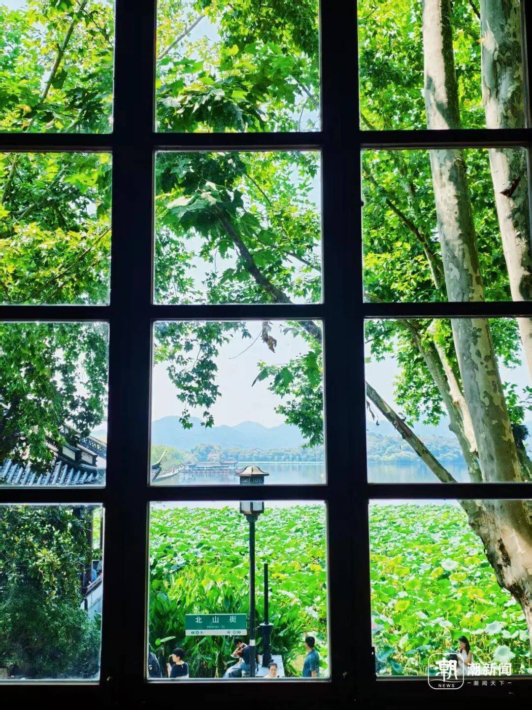 西湖“绝美取景神窗”火了！游客随手一拍似名画